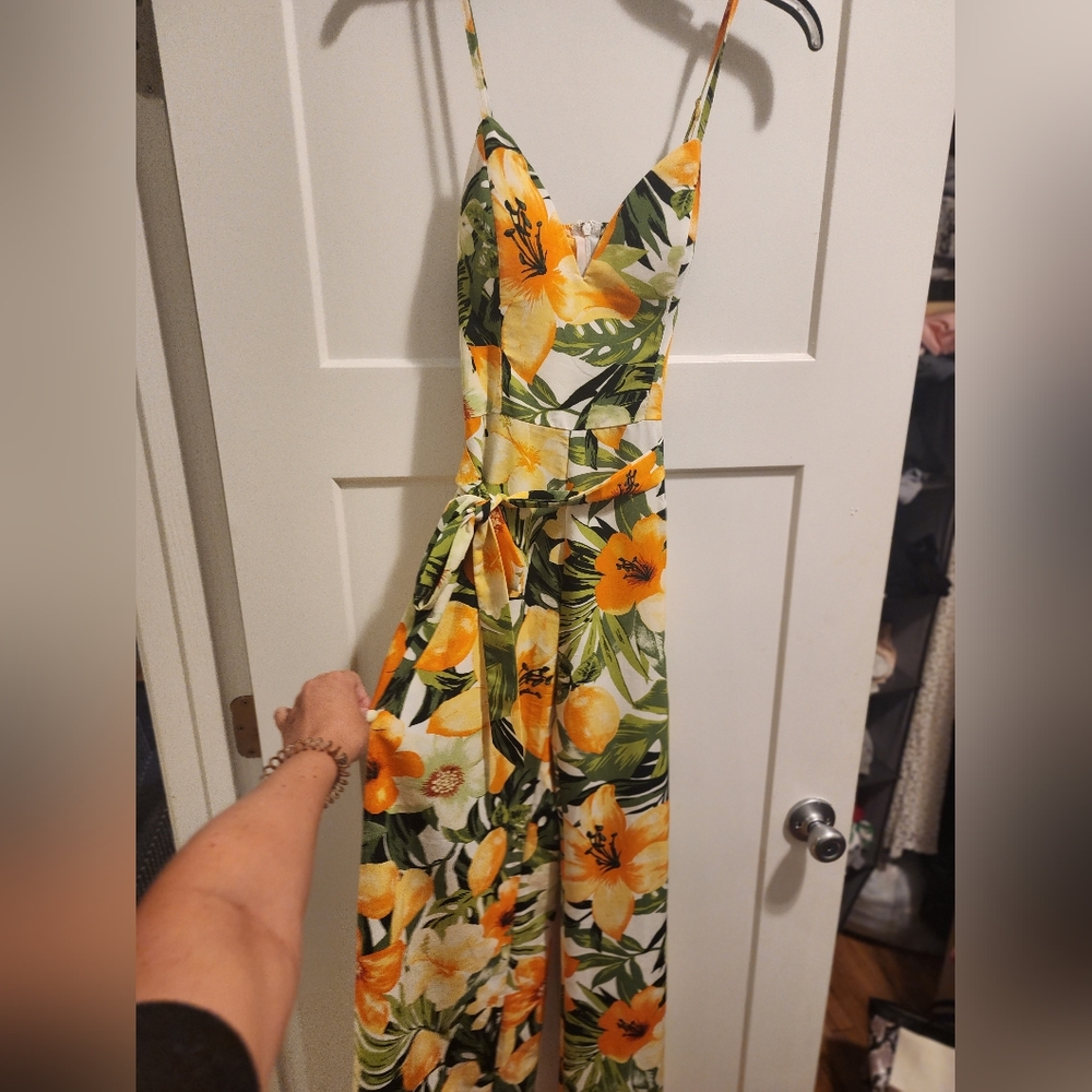 ENTRY - Tropical Floral Jumpsuit